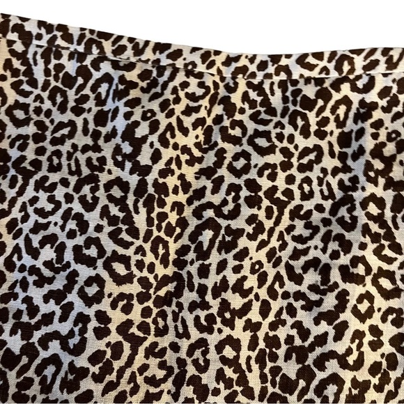 J. Crew Leopard Print Linen No. 2 Pencil Skirt Brown & Cream Sz 2 - Picture 5 of 12